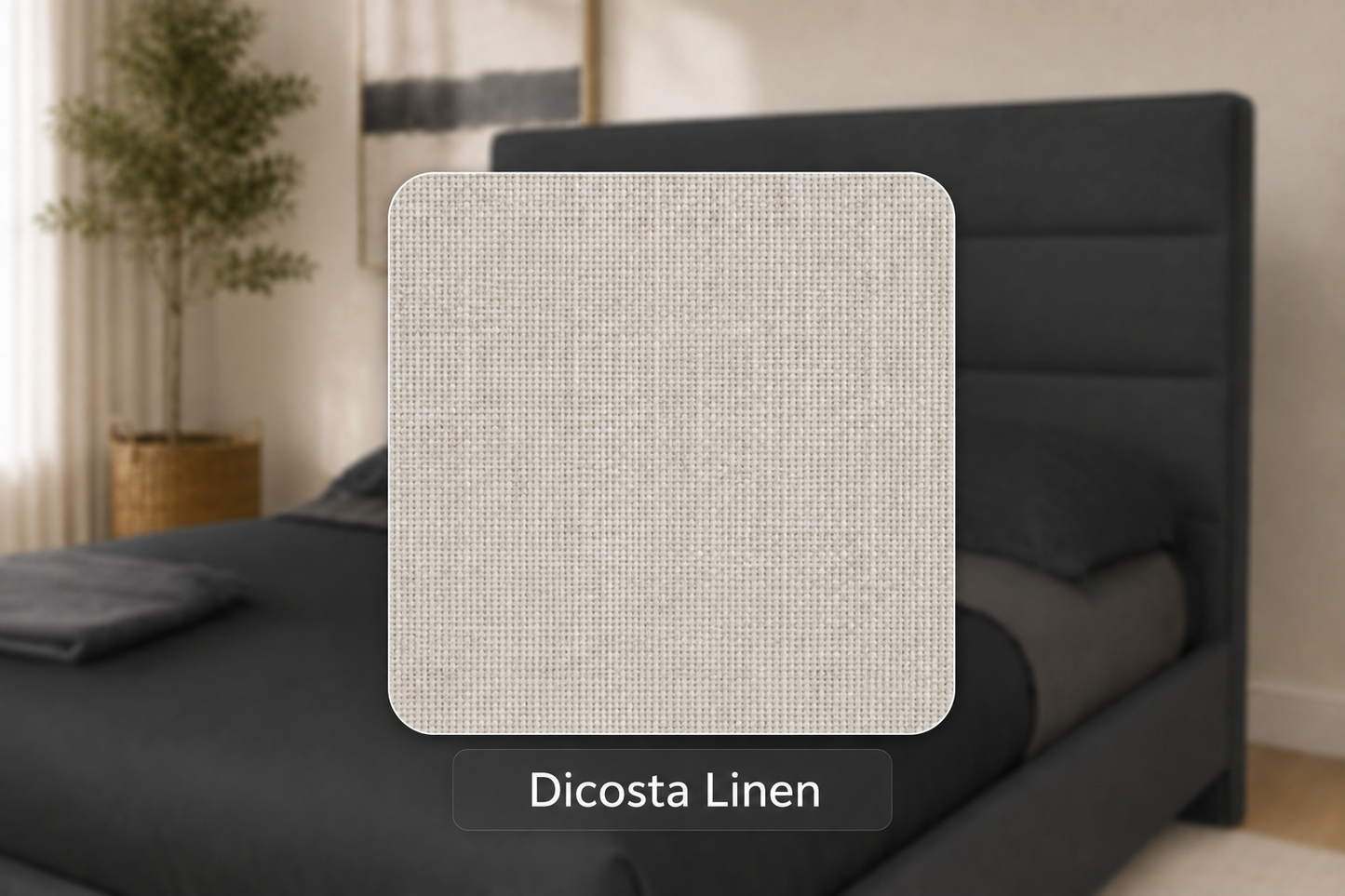 Julien Beaudoin Upholstered Fabric Beds Queen / Dicosta Linen Adam Upholstered Platform Bed, Absolute Footboard (No Boxspring Required)