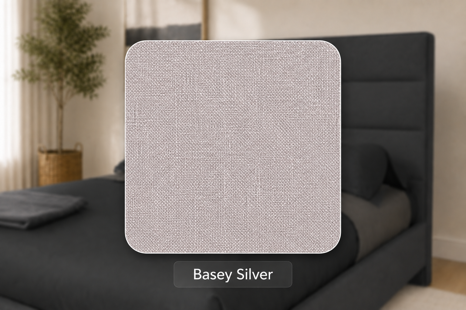 Julien Beaudoin Upholstered Fabric Beds Queen / Basey Silver Adam Upholstered Platform Bed, Absolute Footboard (No Boxspring Required)