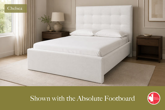 Julien Beaudoin Upholstered Fabric Beds Chelsea Upholstered Platform Bed – No Box Spring Required | Multiple Fabric Colours