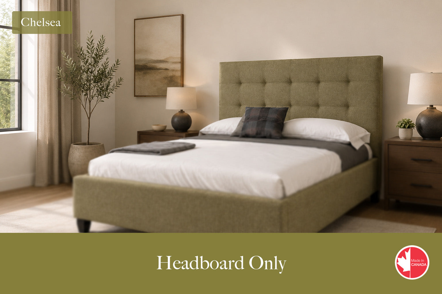 Julien Beaudoin Upholstered Fabric Beds Chelsea Upholstered Headboard Only | Multiple Fabric Colours