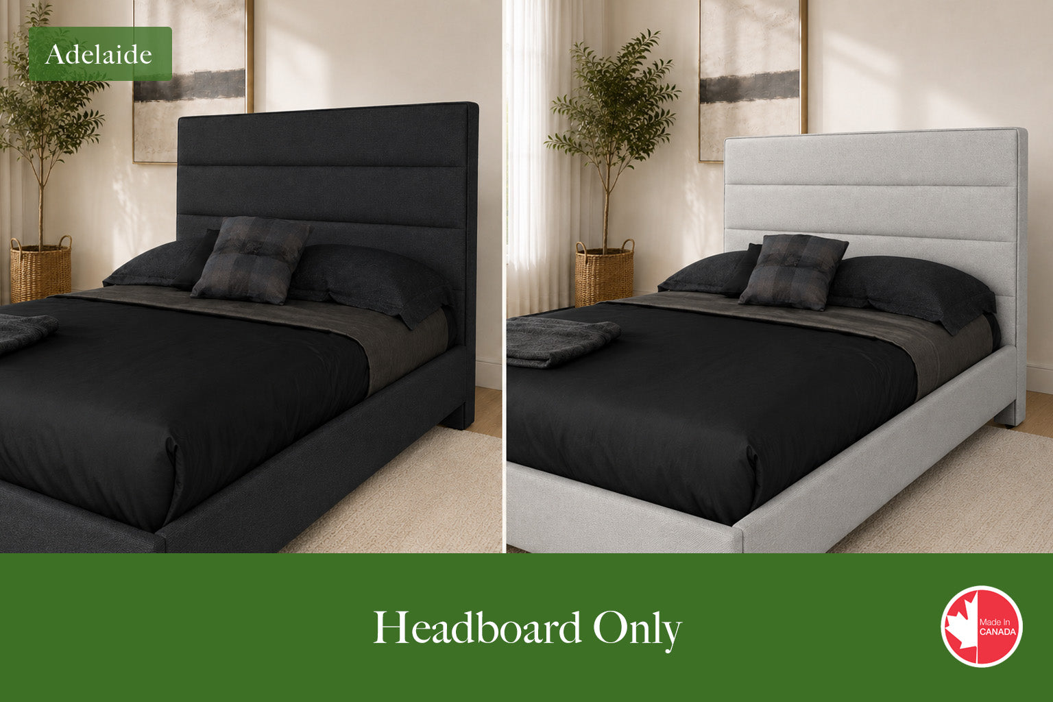 Julien Beaudoin Upholstered Fabric Beds Adelaide Upholstered Headboard Only | Multiple Fabric Colours