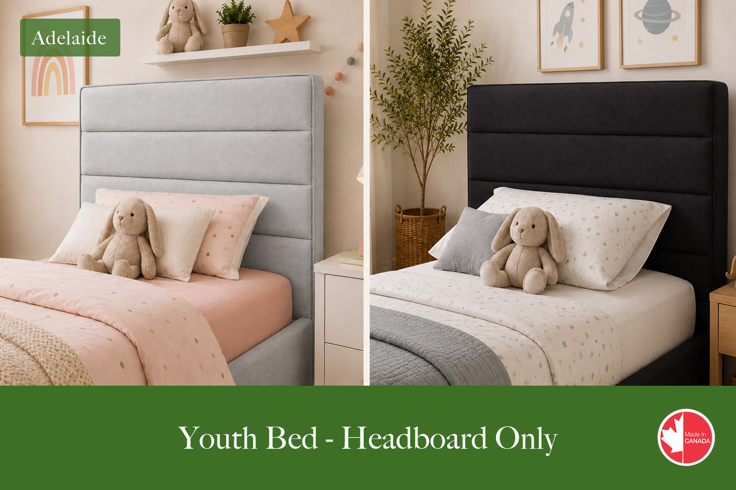 Julien Beaudoin Upholstered Fabric Beds Adelaide Upholstered Kids Headboard Only | Multiple Fabric Colours