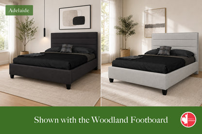 Julien Beaudoin Upholstered Fabric Beds Adelaide Upholstered Platform Bed – Box Spring Required | Multiple Fabric Colours