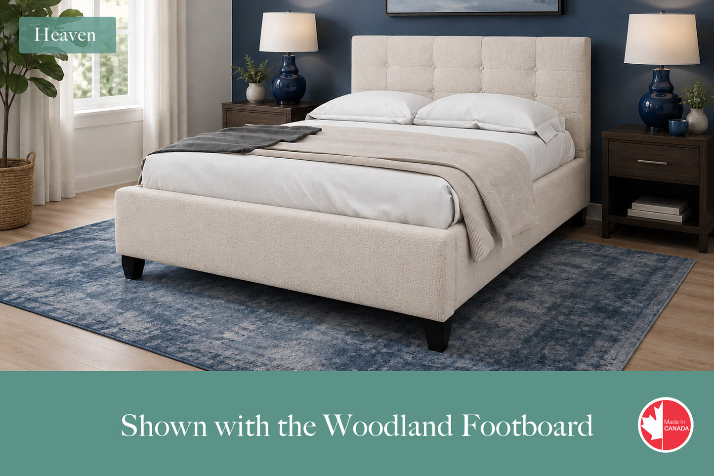 Julien Beaudoin Upholstered Fabric Beds Heaven Upholstered Kids Platform Bed - Box Spring Required | Multiple Fabric Colours