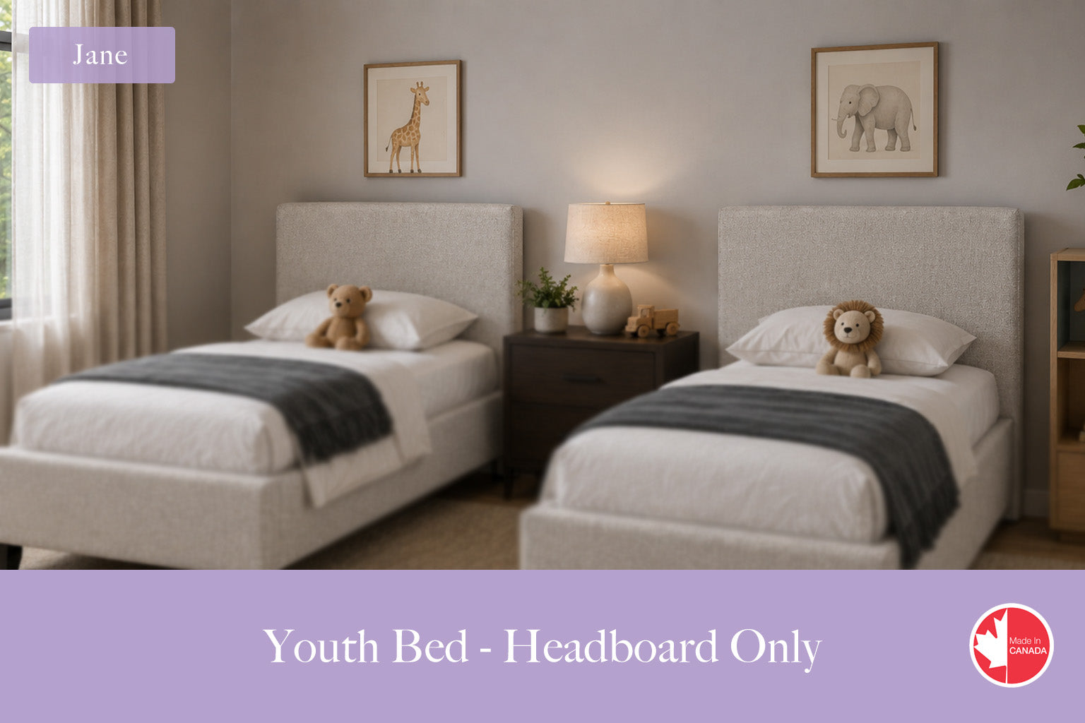 Julien Beaudoin Upholstered Fabric Beds Twin / Yates 84 Jane Upholstered Kids Headboard Only | Multiple Fabric Colours
