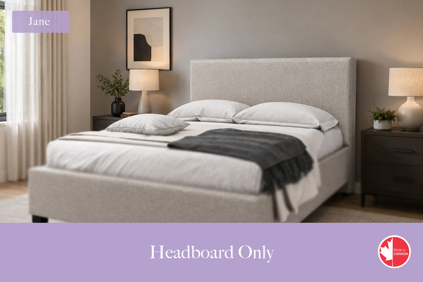 Julien Beaudoin Upholstered Fabric Beds Queen / Headboard Only / Yates 84 Jane Upholstered Headboard Only | Multiple Fabric Colours