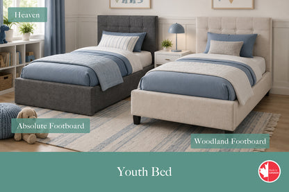 Julien Beaudoin Upholstered Fabric Beds Heaven Upholstered Kids Platform Bed - Boxspring Required | Multiple Fabric Colours