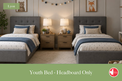 Julien Beaudoin Upholstered Fabric Beds Twin / Yates 84 Lyon Upholstered Kids Headboard Only | Multiple Fabric Colours