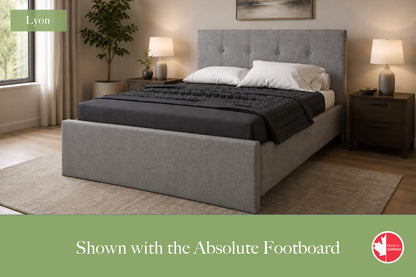 Julien Beaudoin Upholstered Fabric Beds Twin / Absolute footboard / Yates 84 Lyon Upholstered Platform Bed – No Box Spring Required | Multiple Fabric Colours