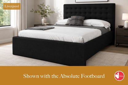 Julien Beaudoin Upholstered Fabric Beds Twin / Absolute footboard / Yates 84 Liverpool Upholstered Platform Bed – No Box Spring Required | Multiple Fabric Colours