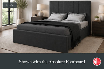 Julien Beaudoin Upholstered Fabric Beds Twin / Absolute footboard / Yates 84 Noah Upholstered Platform Bed – No Box Spring Required | Multiple Fabric Colours