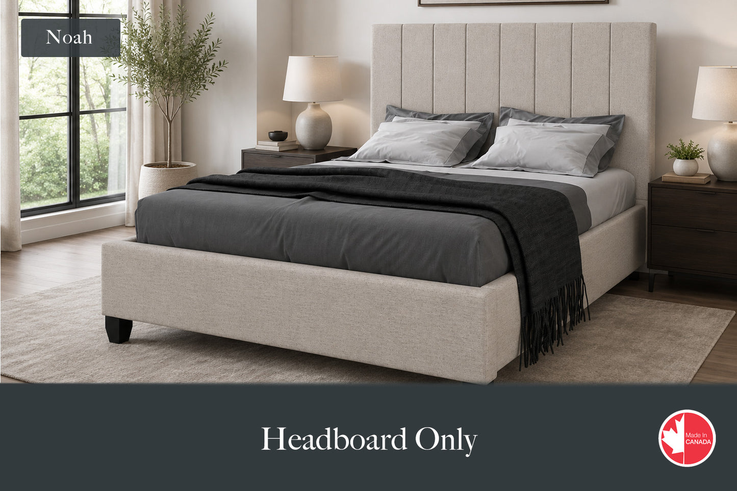 Julien Beaudoin Upholstered Fabric Beds Queen / Headboard Only / Yates 84 Noah Upholstered Headboard Only | Multiple Fabric Colours