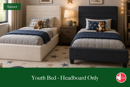 Julien Beaudoin Upholstered Fabric Beds Twin / Yates 84 Sunset Upholstered Kids Headboard Only | Multiple Fabric Colours
