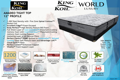 King Koil Mattress Amadeo Tight Top 12"