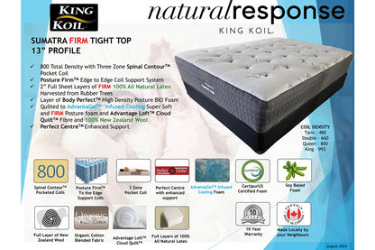 King Koil Mattress Sumatra Firm Tight Top 13"