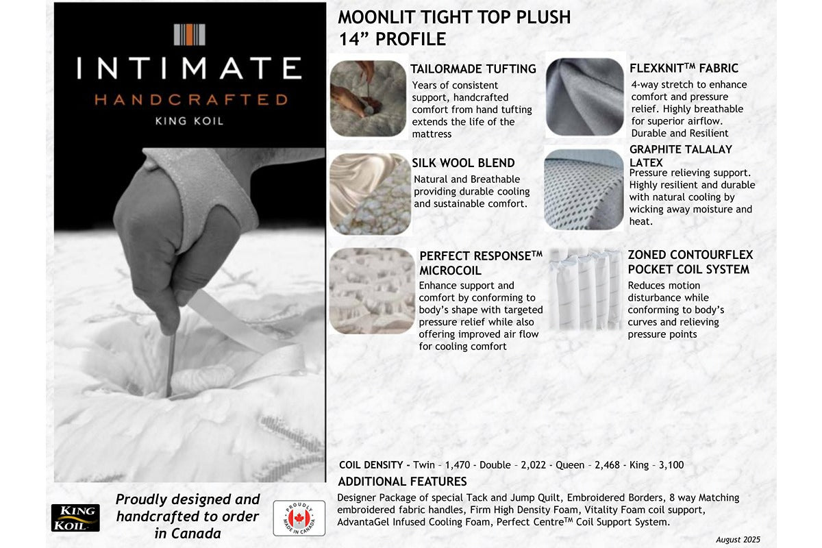 King Koil Mattress Moonlit Tight Top Plush 14"