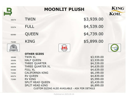 King Koil Mattress Moonlit Tight Top Plush 14"