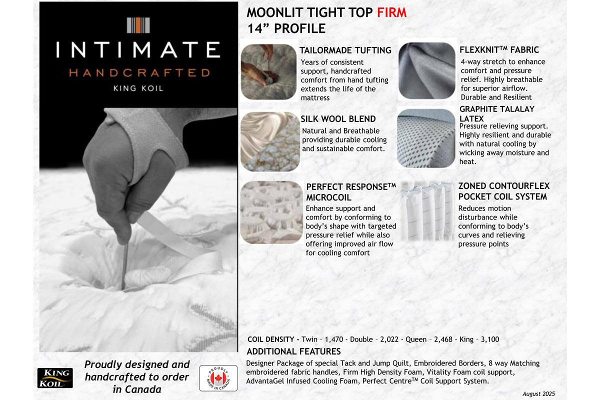 King Koil Mattress Moonlit Tight Top Firm 14"