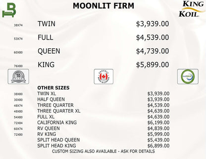 King Koil Mattress Moonlit Tight Top Firm 14"