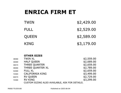 King Koil Mattress Enrica Firm Euro Top 15" Mattress by King Koil