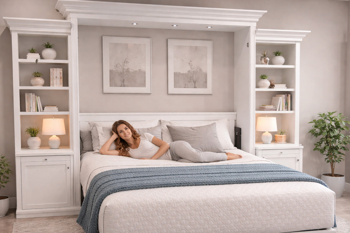 Night and Day Furniture White Monte Carlo Murphy Wall Bed