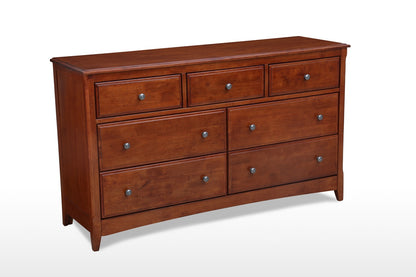 Night and Day Furniture Bedroom Cherry / 7 Drawer Dresser Secrets Case Goods - Many Colours