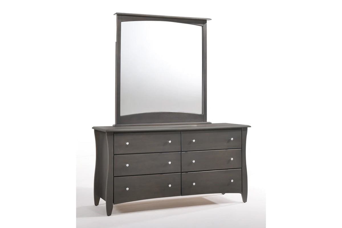 Night and Day Furniture Bedroom Stonewash Clove Dresser (with Mirror) - 6 Colours