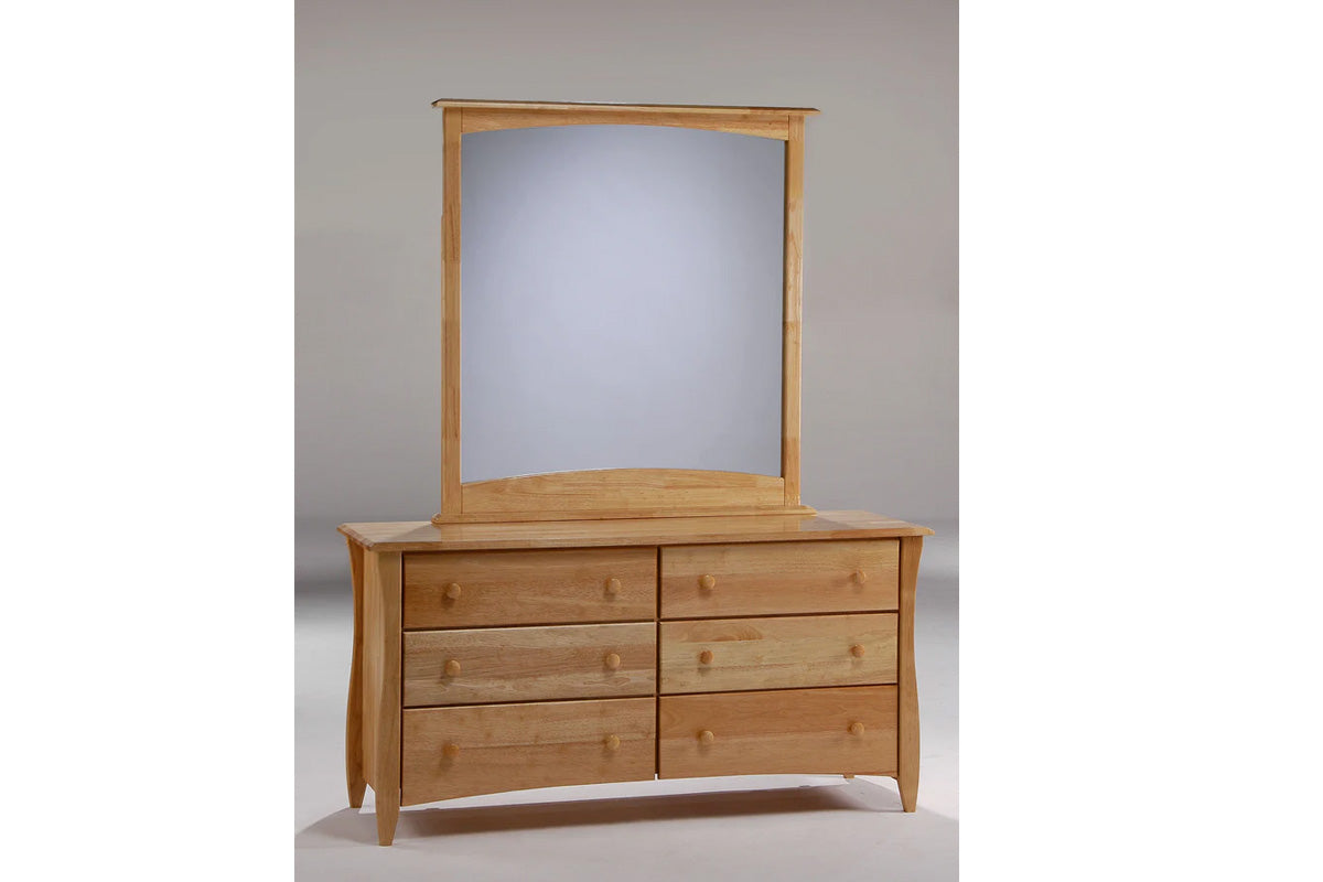Night and Day Furniture Bedroom Natural Clove Dresser (with Mirror) - 6 Colours