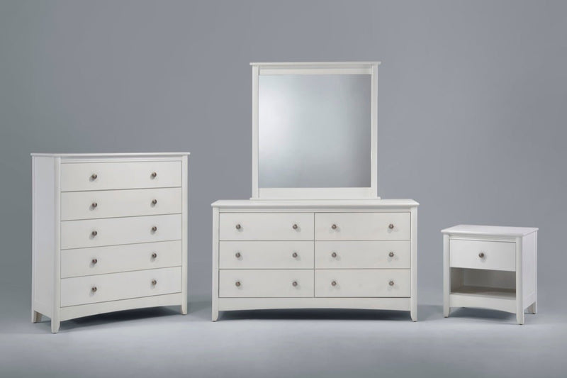 Night and Day Furniture Bedroom White / 3 Piece Bundle (No Mirror) Secrets Case Goods - White