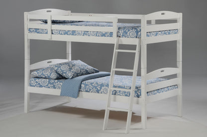 Night and Day Furniture Bunk Beds White Sesame Twin over Twin Hardwood Bunk - 3 Colours