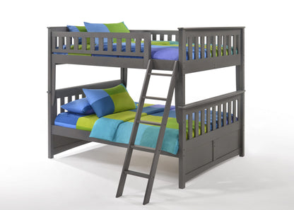 Night and Day Furniture Bunk Beds Ginger Twin Over Full Bunk Bed (5 colours)
