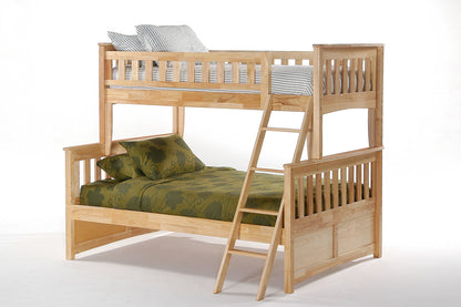 Night and Day Furniture Bunk Beds Ginger Twin Over Full Bunk Bed (5 colours)