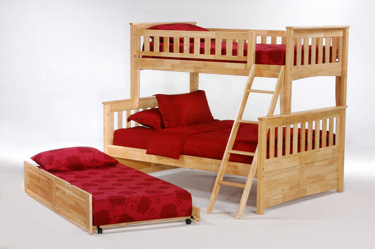 Night and Day Furniture Bunk Beds Ginger Twin Over Full Bunk Bed (5 colours)