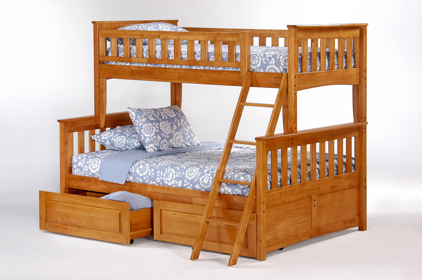 Night and Day Furniture Bunk Beds Ginger Twin Over Full Bunk Bed (5 colours)