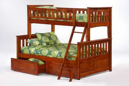 Night and Day Furniture Bunk Beds Ginger Twin Over Full Bunk Bed (5 colours)