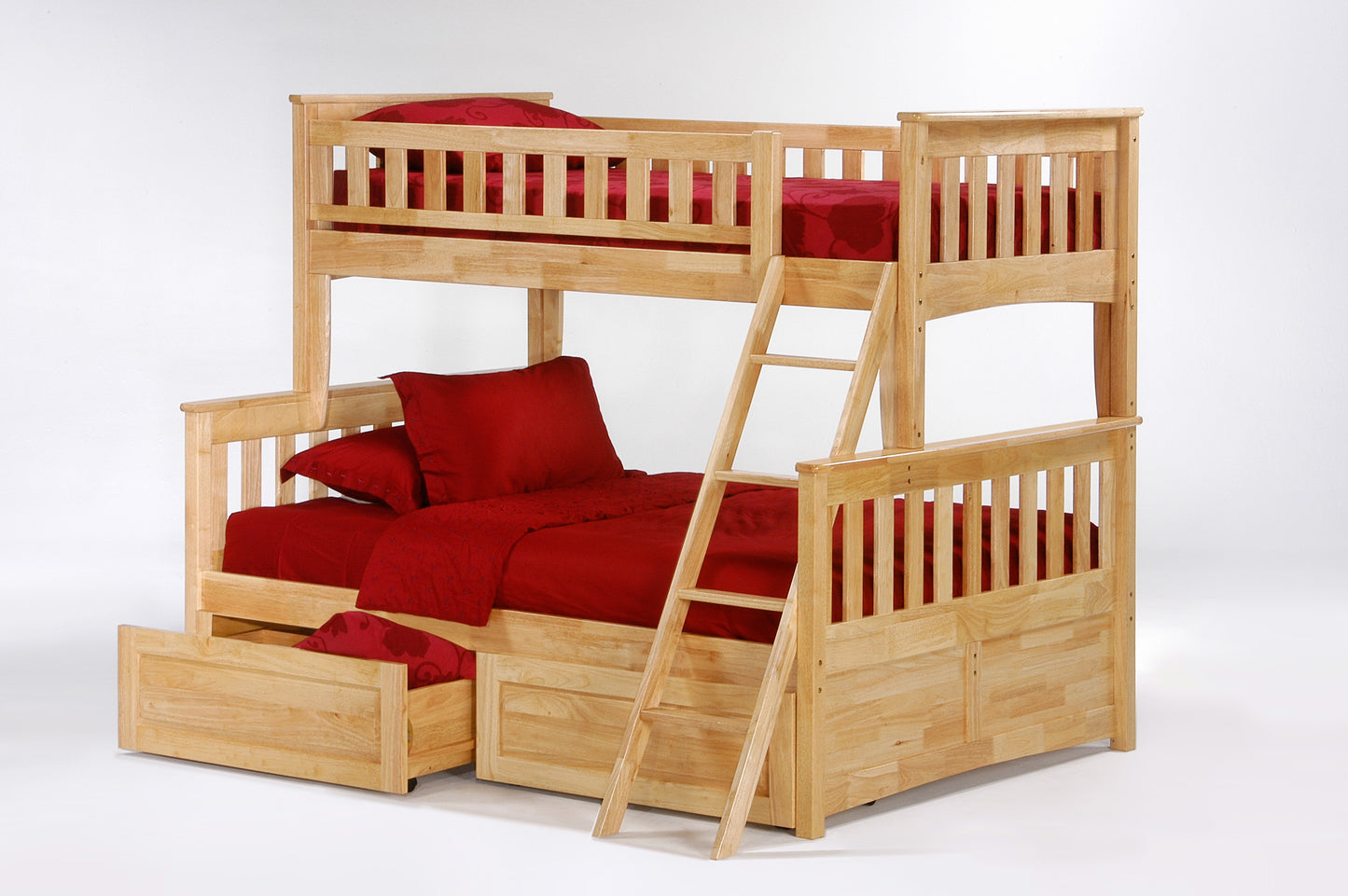 Night and Day Furniture Bunk Beds Ginger Twin Over Full Bunk Bed (5 colours)