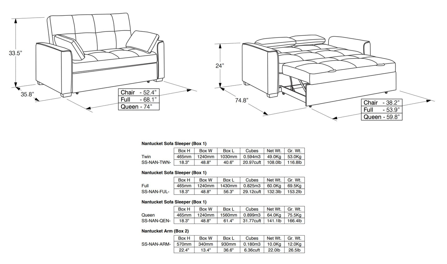 Night and Day Furniture Daybeds Manhattan Sofa Sleeper