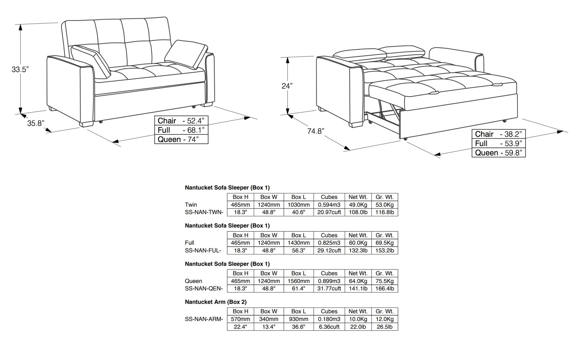 Night and Day Furniture Daybeds Manhattan Sofa Sleeper