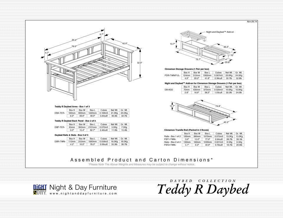 Night and Day Furniture Daybeds Teddy Roosevelt Daybed