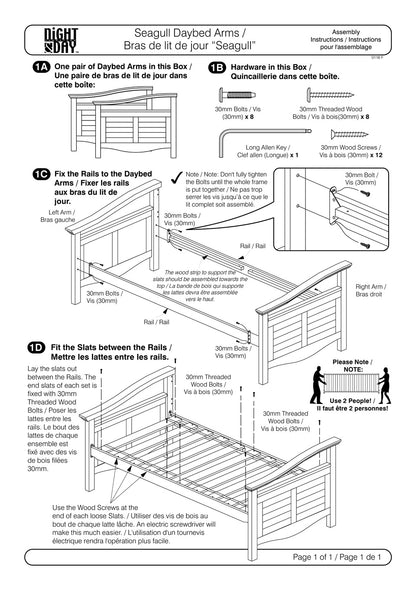 Night and Day Furniture Daybeds Seagull Daybed