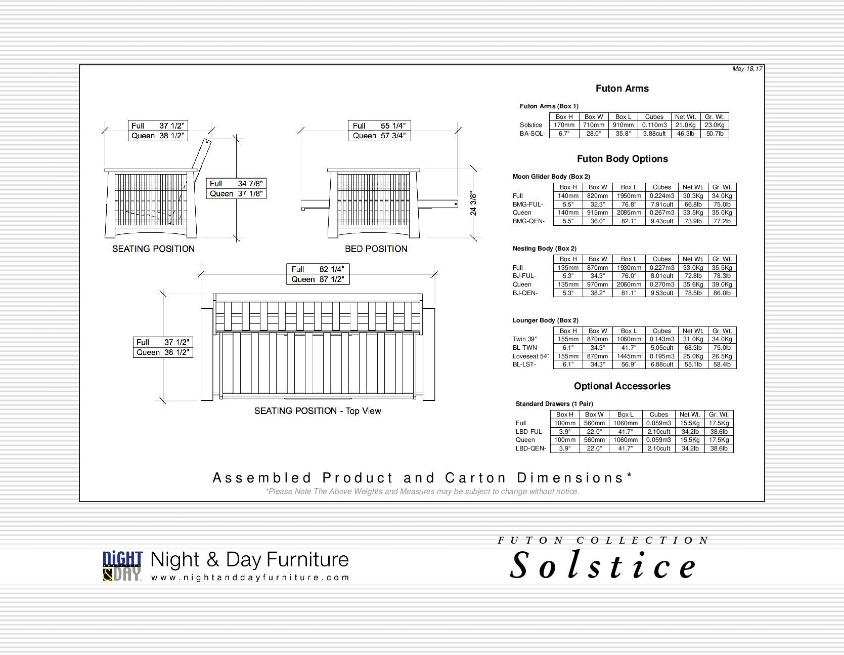 Night and Day Furniture Futons Full Futon Frame / Deluxe 8" Solstice Futon Frame with Deluxe 8" Mattress - Opportunity Buy