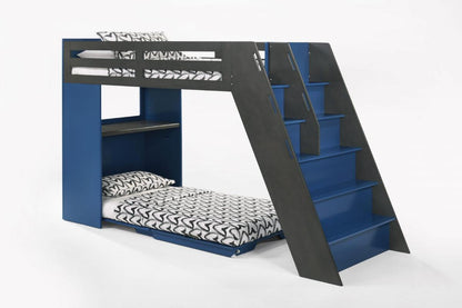 Night and Day Furniture Kids Bedroom Furniture Stonewash / Navy Blue Galaxy Loft Bunk Bed - All Colours