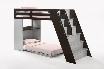 Night and Day Furniture Kids Bedroom Furniture Dark Chocolate / Light Grey Galaxy Loft Bunk Bed - All Colours