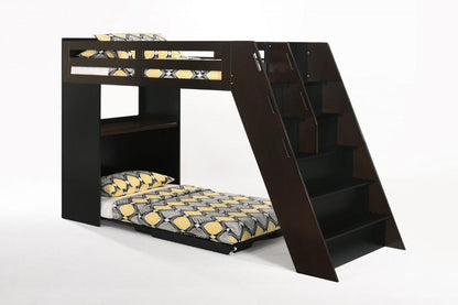 Night and Day Furniture Kids Bedroom Furniture Dark Chocolate / Black Galaxy Loft Bunk Bed - All Colours