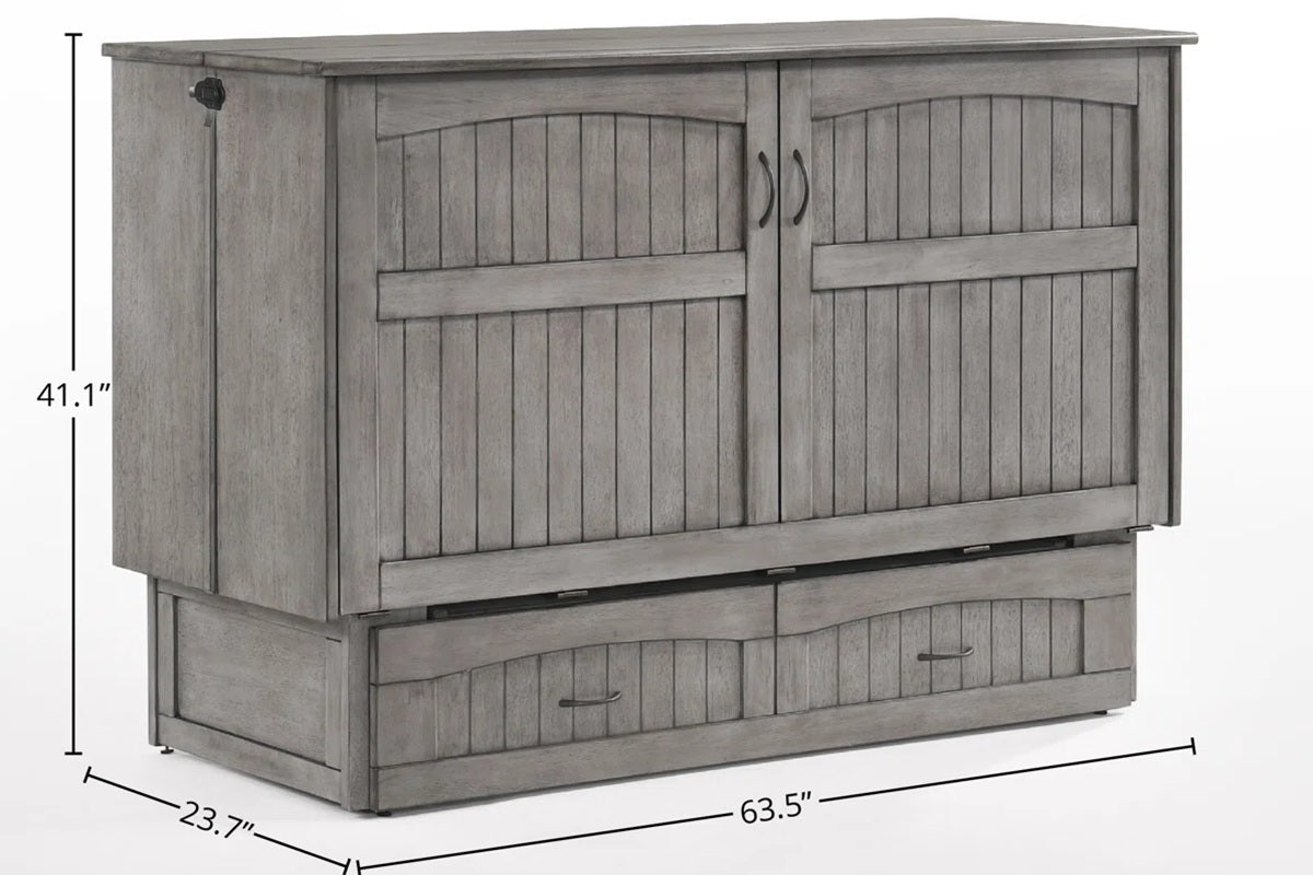 Night and Day Furniture Murphy Cabinet Beds Alpine Murphy Cabinet Bed Rustic Grey - FLOOR MODEL CLEARANCE