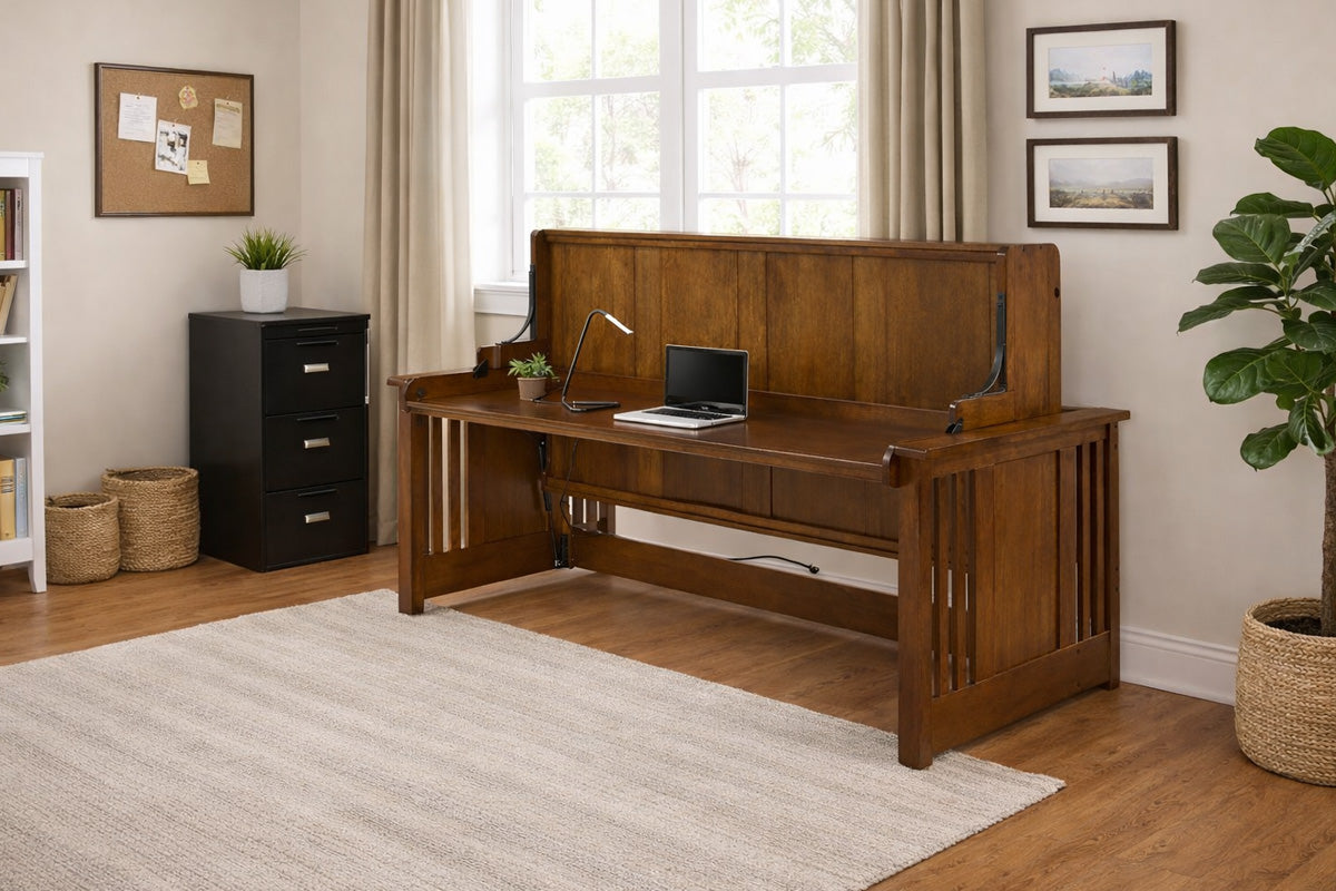 Night and Day Furniture Murphy Cabinet Beds Artisan Desk Bed Twin Only