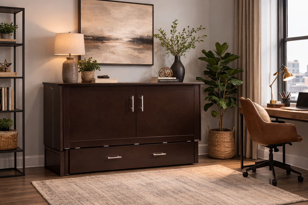 Night and Day Furniture Murphy Cabinet Beds Dark Chocolate Sagebrush Murphy Bed Cabinet in Dark Chocolate