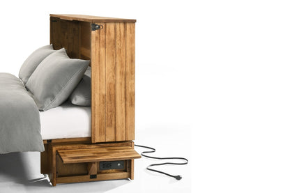 Night and Day Furniture Murphy Cabinet Beds Ranchero Murphy Cabinet Bed with Tri-Fold Foam Mattress - Available in 3 Colours