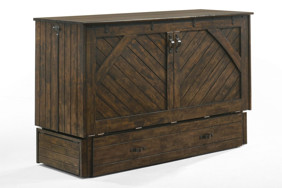 Night and Day Furniture Murphy Cabinet Beds Ranchero Murphy Cabinet Bed with Tri-Fold Foam Mattress - Available in 3 Colours