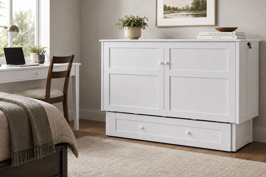 Clover Murphy Cabinet Bed White (WS)